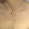 Bestseller transfronterizo: Collar de cuerda retorcida con ojo turco bañado en oro para hombre, diseño de nicho de lujo ligero, cadena de clavícula de alta gama para hombre