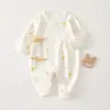 Macacões Macios e Amigos da Pele para Recém-Nascidos na Primavera e Outono para Todas as Estações, Roupas de Monge 100% Algodão para Bebês e Crianças Pequenas, Roupas de Engatinhar para Bebês Recém-Nascidos