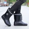 Tamanho 39-48 Zhongjian impermeável com fole tamanho extra grande masculino e feminino quentes impermeáveis forrados com fleece destacáveis antiderrapantes galochas botas femininas