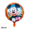 18 Polegada Amor Mickey Minnie Balão Redondo Mickey Mouse Balão de Filme de Alumínio Brinquedo Infantil Cartoon Animal Balão