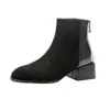 Botines de Tobillo con Tacón Alto y Acabado Afelpado para Mujer 2026 Nuevos Otoño/Invierno Tacón Grueso que Aumenta la Altura Absolutamente Impresionantes Botas de Moda con Temperamento Francés