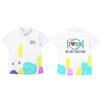 Uniforme de clase para escuela primaria con estampado de cuerpo completo, polo con cuello de solapa, estampado fijo medio, uniforme de juegos para padres e hijos de jardín de infantes, uniforme de graduación