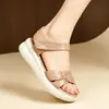 Sandalias Casuales Ligeras Versátiles de Verano para Mujer 2026 Nueva Moda Cuña Suela Gruesa Suela Suave Estilo Suave Zapatos de Playa