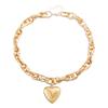 Joyería transfronteriza europea y americana, collar con colgante de corazón de melocotón grande, cadena gruesa hueca de viento frío, nicho de amor exagerado