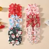 Conjunto de acessórios de cabelo com laço de Natal para crianças, pronto para envio transfronteiriço europeu e americano, adereço de cabeça festivo, presilha de cabelo vintage cauda de andorinha 4790