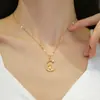 [Acero de Titanio] Collar de Lujo Transfronterizo para Banquete Boda Conejo Lunar para Mujer Celebridad de Internet Combinable Cadena Clavicular Cadena de Acero de Titanio