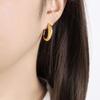 Pendientes de nicho con personalidad sencilla y diseño irregular para mujer, de acero de titanio chapado en 18 quilates.