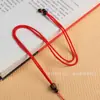 Colar de balde de jacarandá corda pingente de corda DIY tecido pingente de estiramento cordão cera de abelha Jade jade pingente camisola cadeia