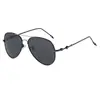 Óculos de Sol Aviador Retrô para Homens, Óculos de Sol com Ponte Dupla de Metal, Óculos de Sol Polarizados Anti-UV, Óculos para Dirigir e Pescar