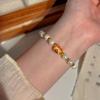 Pulsera de Plata Esterlina S925 de Perla Irregular Natural para Mujer, con Cuentas, Plata Rota, Estilo Frío, Nicho, Joyería Elegante y Versátil