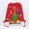 Wf005 Venda Quente Série Árvore de Natal Festa Bolsa Não Tecida Bolsa de Presente Bolsa de Presente Promocional Bolso com Aba e Cordão Calça