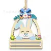 Billetera de Conejo de Pascua de Madera para Producto Nuevo Transfronterizo Decoración de Conejo Decoración de Fiesta de Pascua Billetera Colgante
