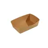 Caixa Personalizada Descartável para Lanches em Formato de Barco Caixa de Papel Kraft para Lanches Caixa de Embalagem para Barraca de Frango Frito Batatas Fritas Almôndegas Caixa de Papel Aberta