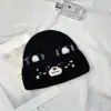 Gorro de Punto de Gato Lindo Nuevo de Invierno Casual Versátil Otoño/Invierno Cálido Protección para Orejas Simple Gorro de Lana