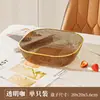 Plato de Frutas Sala de Estar Hogareño Mesa de Café Lujo Ligero Transparente Recipiente para Frutas Bandeja para Colocar Frutas Snacks Dulces de Nueces