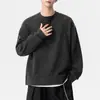 Roupa masculina Pengyun, estilo old money, gola Henley, moletom com capuz falso, nova coleção de outono, casual americano, jaqueta para look em camadas para homens