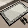 Alfombrilla Absorbente para Suelo de Baño, Alfombra de Baño, Alfombrilla Suave de Barro de Diatomeas Antideslizante de Goma, Felpudo para Inodoro, Felpudo para Lavabo