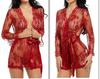 Lencería sexy de comercio exterior transfronterizo, bata de encaje transparente europea y americana, lencería sexy para mujer, entrega al por mayor de fábrica