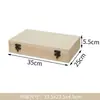 Caja de Madera Caja de Almacenamiento Madera Maciza Hogar Rectangular Con Cerradura Caja de Madera Tapa abatible Madera de Paulownia Caja de Embalaje para Regalo