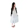 Conjunto de Verão para Meninas: Vestido Delicado de Alcinha, Novo Modelo 2026, Conjunto de Camisa Fina Protetora do Sol e Vestido para Crianças, Moderno