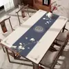 Jogo Americano, Toalha de Mesa de Centro, Jogo Americano de Mesa de Centro à Prova de Óleo e Impermeável, Jogo Americano Retangular Lavável de Estilo Chinês Novo de Luxo Leve, Toalha de Mesa de Centro