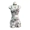 Moda Femenina 2026 Nueva Sexy Chica Caliente Espalda Descubierta Retro Estilo Callejero Ajustado Vestido Corto Ropa Transfronteriza