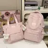 Mochila Personalizada Estilo Girly para Niñas, Mochila de Dibujos Animados de Niña con Estrellitas, Set de Dos Piezas de Gran Capacidad para Estudiante