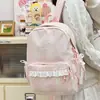 Mochila de Encaje Delicada Estilo Coreano Ins Hada Nueva para Estudiantes de Secundaria, Bolso Escolar de Alto Valor, Mochila de Viaje
