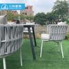 Muebles de Exterior Patio Jardín Silla de Cuerda para Exterior Lugar Escénico Hotel Impermeable Protección Solar Mesa de Comedor y Sillas de Mármol