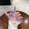 Estilo Celebridad de Internet Lazo Suave con Brillo Funda para iPhone 12 iPhone 15 Pro Max Cubierta Protectora Anticaídas
