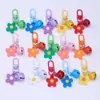 Chaveiro Flor Sino Colorido Pingente Criativo Fofo Pingente Artesanal DIY Coração de Menina Acessórios para Bolsa Fivela de Porta
