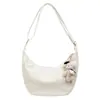 Bolsa de Ombro de Couro Macio de Grande Capacidade Estilo Retrô para Mulheres Verão 2025 Nicho High-End Versátil Roupas de Trabalho Crossbody Bolsa Dumpling