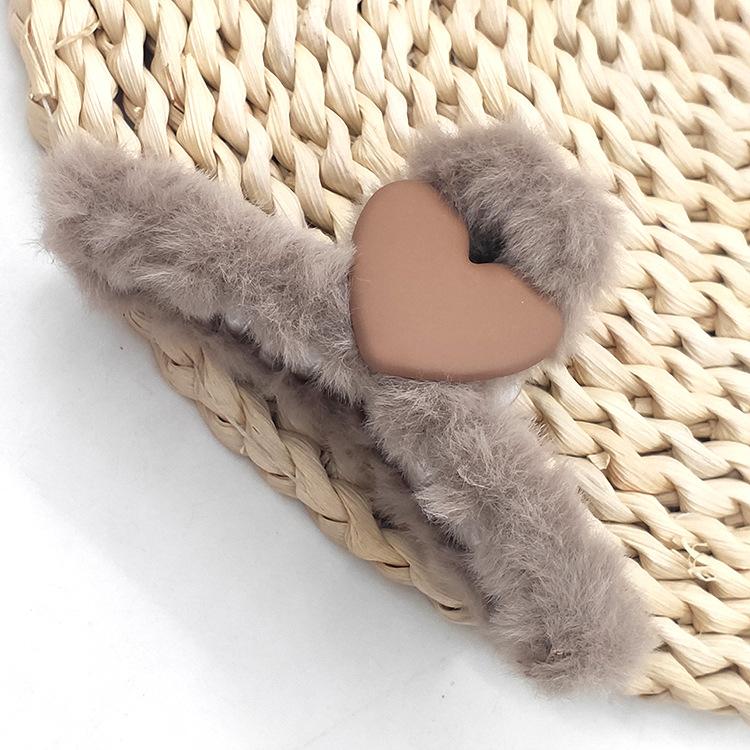 爱心咖色抓夹16