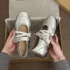Zapatos Mary Jane de Charol con Suela Blanda, Punta Redonda, Estilo Nuevo de Verano, Boca Baja, 2026, Retro, Versátiles, Rojo, Moda, Versátiles