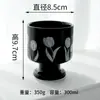 Taza de Aromaterapia de Cerámica Shane Lily Blanco y Negro Taza de Nicho Taza para Té de la Tarde Café Yogur Helado