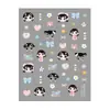 Redanco5D Relieve Ins Celebridad de Internet Pegatinas para Uñas Dibujos Animados Linda Niña Calcomanías para Uñas He1986