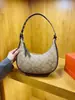Bolso de mujer estilo vintage modelo nuevo 2026, versátil para el trabajo, bolso de hombro de media luna a la moda y casual, bolso de hombro popular con forma de cuerno