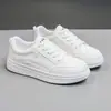 Zapatillas blancas QW-016, nueva colección primavera/verano 2026, deportivas casual de estilo coreano, a la moda y versátiles, con suela gruesa, para mujer