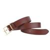 Cinturón de piel auténtica de vaca para mujer, negro, sencillo, combinable, estilo coreano, decorativo, informal, para vaqueros.