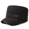 Gorra de Invierno para Hombre con Forro de Lana y Protección para las Orejas, Cálida, Pico de Pato, para Hombres de Mediana Edad y Mayores, Papá, Abuelo, Sombrero de Algodón de Copa Plana, Resistente al Frío para Exteriores