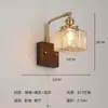 Luminária de parede estilo vintage na cor nogueira japonesa retrô para quarto principal, escritório, sala de estar, quarto, cabeceira, banheiro, sala de jantar e sala de estar