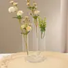 Florero de Tubo de Ensayo de Vidrio, Contenedor Pequeño para Plantas de Diámetro Reducido, Decoración Sencilla para Sala de Estar, Recipiente para Arreglos Florales, Decoración de Lujo Ligero de Gama Alta
