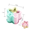 Molde de Silicona para Hornear Postre Mousse de Chocolate Francés Corazón Pétalo Ranurado Negro Frambuesa