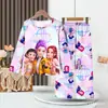 Pijama Infantil Capivara para Meninos, Crianças Médias e Grandes, Calças de Manga Comprida para Meninas, Conjunto de Roupa de Casa de Desenho Animado do Sudeste Asiático