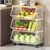 Prateleira de Armazenamento de Cozinha Carrinho Pequeno Prateleira de Armazenamento de Lanches e Vegetais de Chão Multifuncional Móvel Multicamadas Armazenamento de Brinquedos ao Lado da Cama