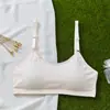 Roupa íntima para desenvolvimento de seios de meninas, colete esportivo para estudantes do ensino fundamental e médio, sutiã de algodão sem aro, roupa íntima anti-impacto