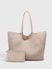 Bolso Tejido a Mano de Diseño Nicho Cuero Suave Bolso Tote de Gran Capacidad Estilo Casual Relajado Bolso de Hombro Único Axila Bolso de Mano Moderno