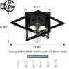 Luminária de Teto com 4 Lâmpadas de Ferro Estilo Country Americano para Corredor, Varanda, Entrada, Casa de Campo, Restaurante, Praça - Importação Transfronteiriça Amazon