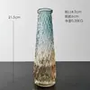 Vaso de Vidro Criativo com Relevo Moderno para Decoração de Arranjo de Flores na Sala de Estar, Difusor de Varetas Sem Chama para Difusão de Óleo Essencial