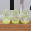 Botella de Vidrio Transparente Simulación de Caracola Luminosa Flotante Pendientes de Concha de Botella Llavero Colgante Accesorios para Joyería DIY